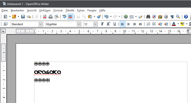 Schrift bei OpenOffice